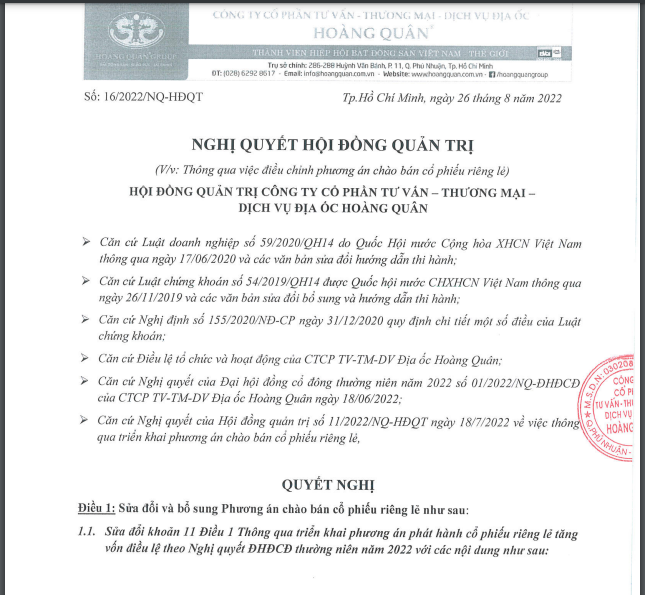 Địa ốc Ho&#224;ng Qu&#226;n muốn chi 650 tỷ mua cổ phần chủ sở hữu dự &#225;n Golden City - Ảnh 1