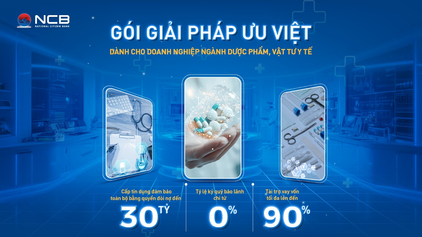 NCB t&agrave;i trợ vốn linh hoạt cho doanh nghiệp dược phẩm, vật tư y tế