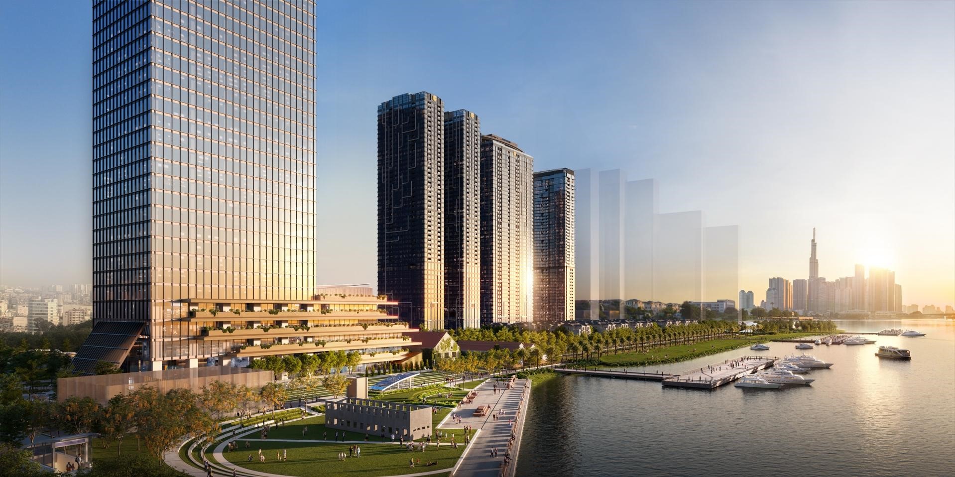 Liền kề t&ograve;a th&aacute;p Saigon Marina IFC - biểu tượng của trung t&acirc;m t&agrave;i ch&iacute;nh quốc tế TP.HCM, dự &aacute;n c&ograve;n kết nối trực tiếp với ga metro Ba Son v&agrave; bến du thuyền ngay trong nội khu.