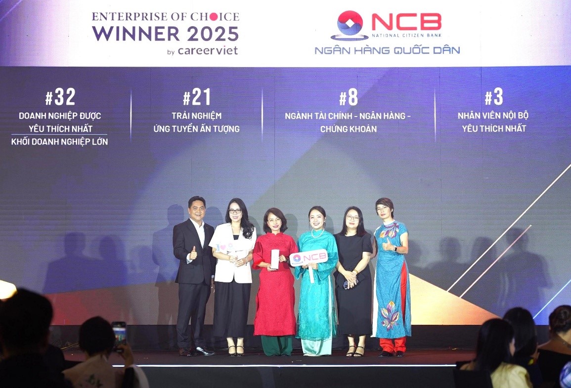 NCB được vinh danh tại 4 hạng mục quan trong Chương tr&igrave;nh &ldquo;Doanh nghiệp y&ecirc;u th&iacute;ch &ndash; Enterprise of Choice&rdquo; 2025 ngay lần đầu g&oacute;p mặt &nbsp;