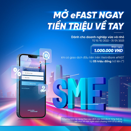 Mở eFAST ngay, tiền triệu về tay - Ảnh 1
