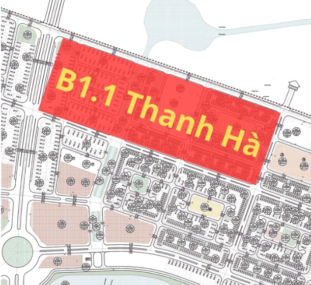 Mặt bằng khu B1.1 Thanh H&agrave; sắp được x&acirc;y dựng.