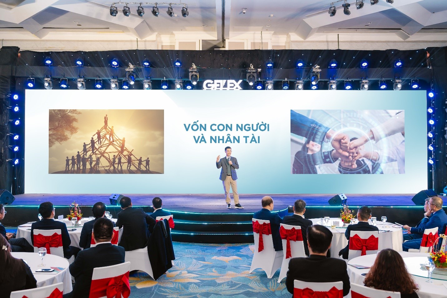 &Ocirc;ng Nguyễn Trọng Hiền &ndash; Chủ tịch HĐQT GELEX chia sẻ tại một hội thảo nội bộ.