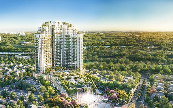 Central Park Residences g&acirc;y ấn tượng với thiết kế h&igrave;nh c&aacute;nh buồm v&agrave; diện t&iacute;ch vườn xanh đến 20.000 m2. &nbsp;