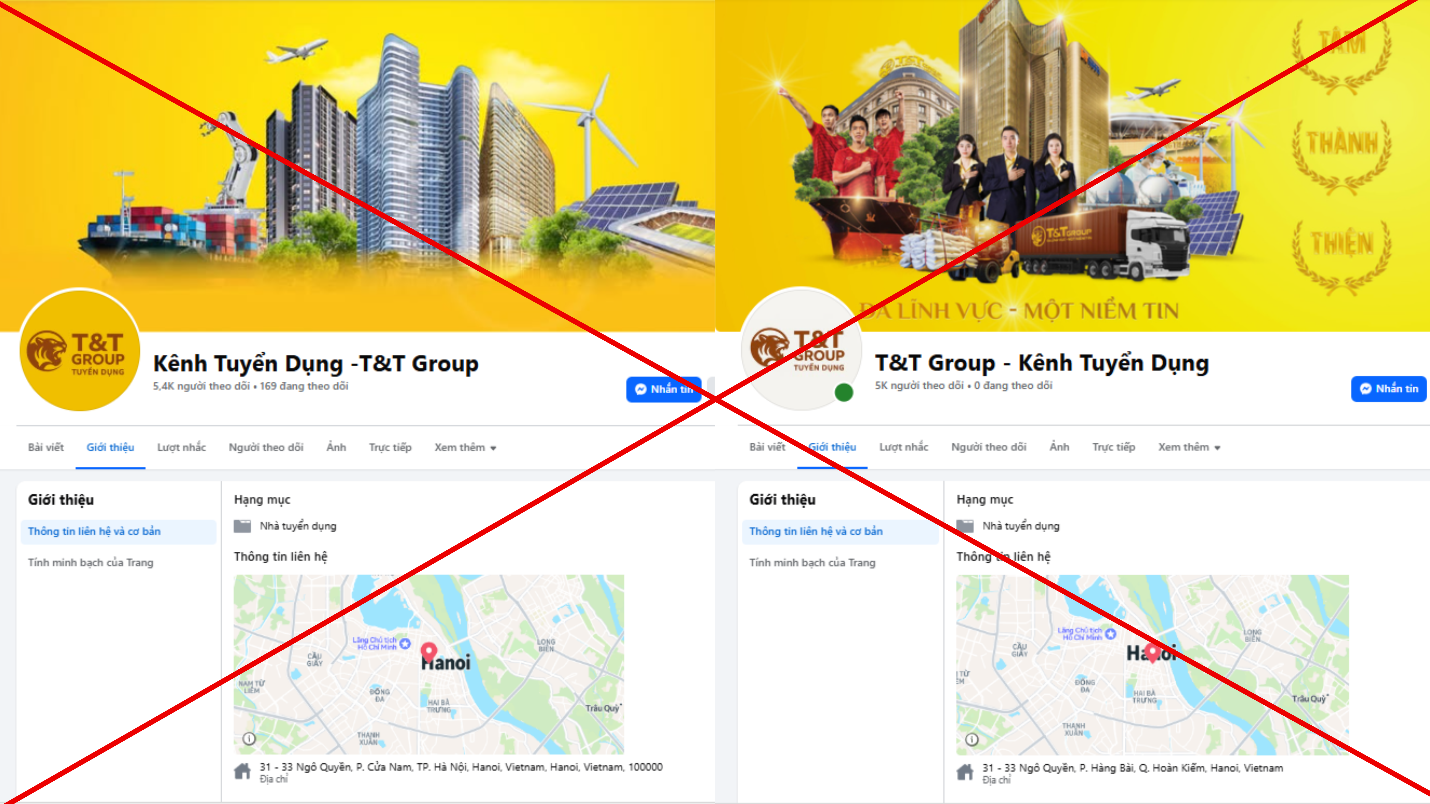 Cảnh gi&#225;c trước chi&#234;u tr&#242; giả mạo tuyển dụng T&amp;T Group tr&#234;n mạng x&#227; hội để lừa đảo - Ảnh 2