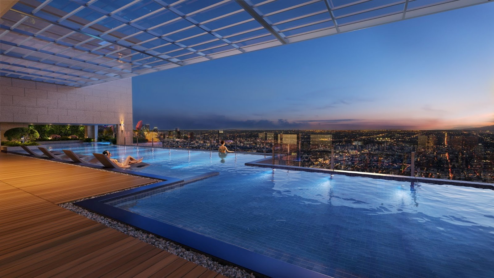 Từ hồ bơi tầng thượng t&ograve;a th&aacute;p Diamond B, cư d&acirc;n thư gi&atilde;n v&agrave; thưởng ngoạn to&agrave;n cảnh th&agrave;nh phố Hải Ph&ograve;ng&nbsp; &nbsp; &nbsp; &nbsp; &nbsp;