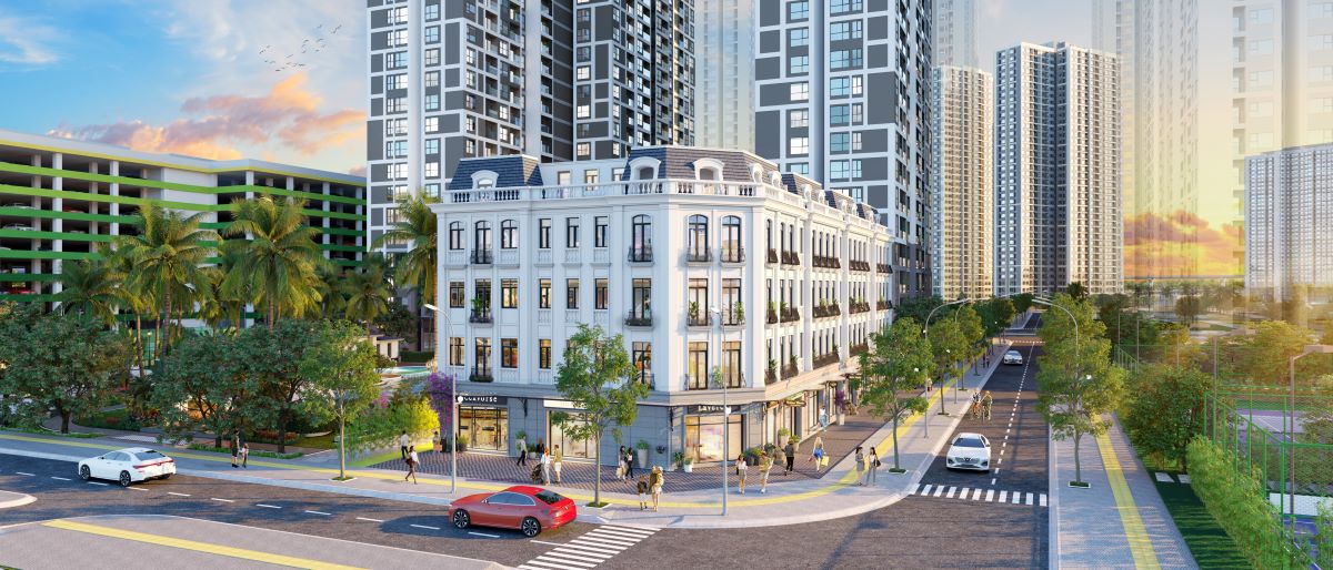 C&aacute;c căn boutique sở hữu vị tr&iacute; đắc địa ngay c&aacute;c trục đường lớn, đ&oacute;n trọn d&ograve;ng cư d&acirc;n v&agrave; kh&aacute;ch v&atilde;ng lai đ&ocirc;ng đảo (Ảnh phối cảnh: Vinhomes)