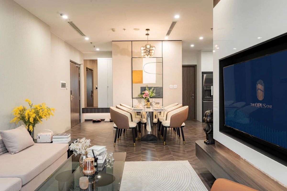 Căn hộ 3PN của The Opus One (Vinhomes Grand Park) c&oacute; diện t&iacute;ch gần 80m2 đ&aacute;p ứng cho gia đ&igrave;nh đa thế hệ