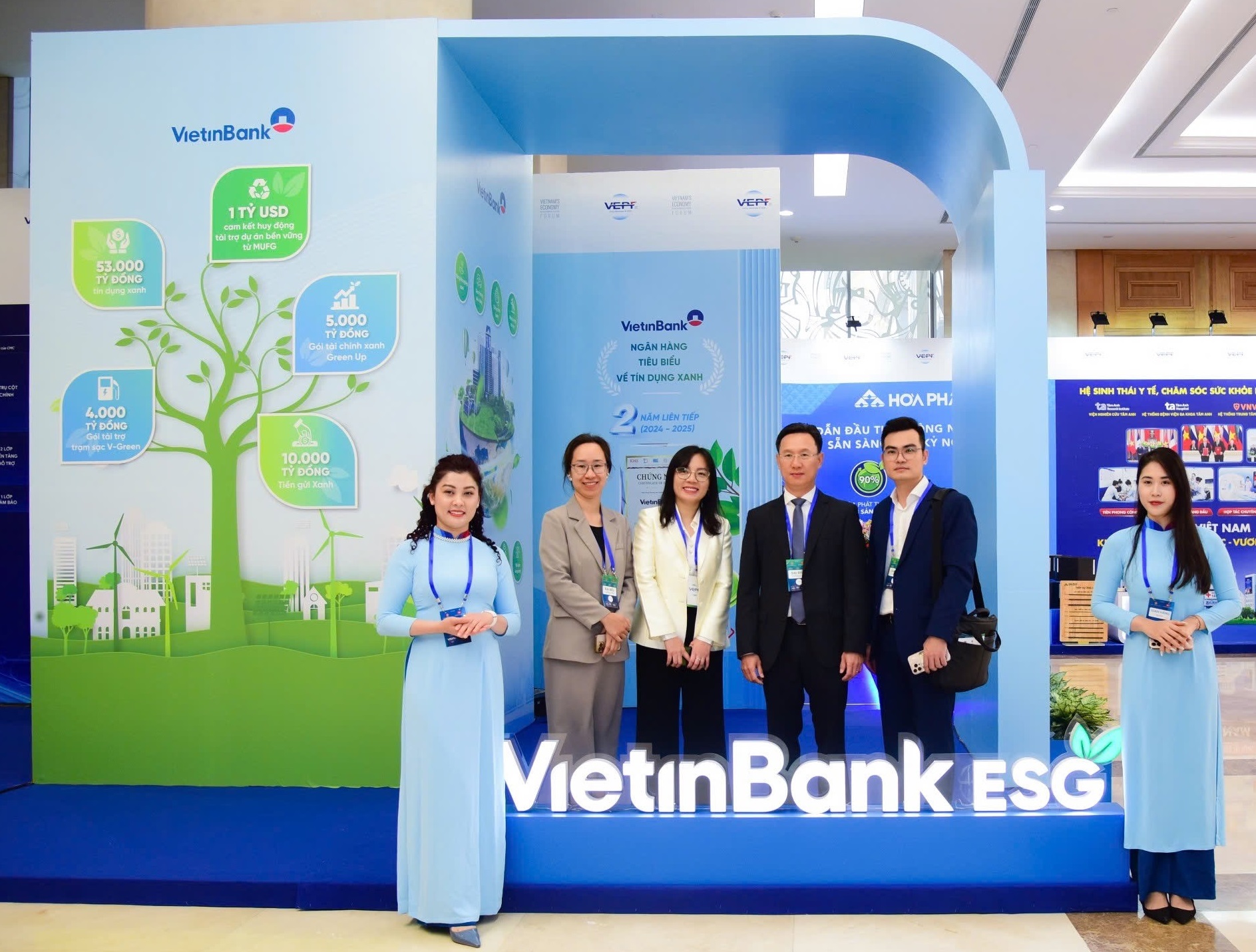VietinBank tham gia gian h&agrave;ng tại sự kiện VEPF với chủ đề VietinBank ESG đồng h&agrave;nh c&ugrave;ng nền kinh tế xanh, ph&aacute;t triển bền vững