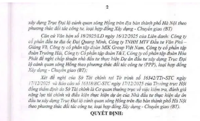 MIK Group rút khỏi siêu dự án 855.000 tỷ đồng, Đại Quang Minh giữ vị trí “đầu tàu” liên danh Trục đại lộ cảnh quan sông Hồng - Ảnh 1