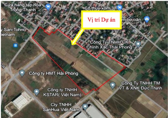 Vị tr&iacute; thực hiện dự &aacute;n.