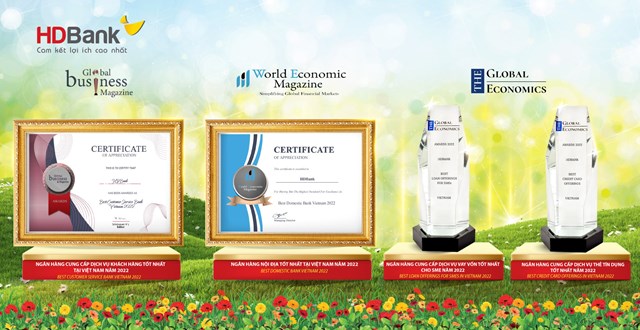 HDBank \'thắng lớn\' 4 giải thưởng quốc tế về chất lượng dịch vụ