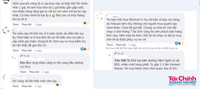 Nhiều b&igrave;nh luận b&agrave;y tỏ kh&ocirc;ng h&agrave;i l&ograve;ng về việc n&agrave;y v&igrave; họ cũng đ&atilde; từng nhiều lần bị si&ecirc;u thị WinMart &ldquo;m&oacute;c t&uacute;i&rdquo;.