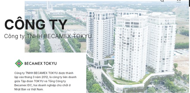 C&ocirc;ng ty TNHH Becamex Tokyu được th&agrave;nh lập v&agrave;o th&aacute;ng 3/2012