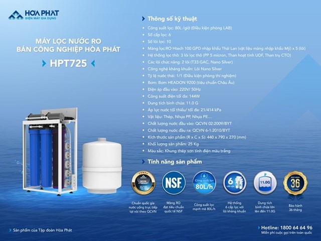 H&#242;a Ph&#225;t ra mắt m&#225;y lọc nước RO b&#225;n c&#244;ng nghiệp - Ảnh 2