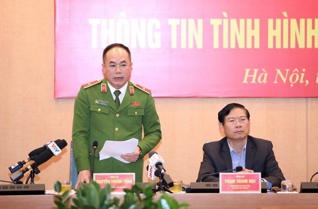 Thiếu tướng Nguyễn Thanh T&ugrave;ng, Ph&oacute; gi&aacute;m đốc C&ocirc;ng an Tp. H&agrave; Nội.