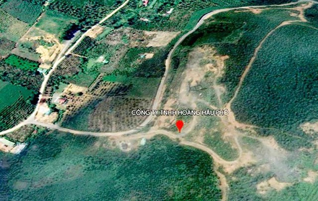 Mỏ đ&aacute; của C&ocirc;ng ty TNHH Ho&agrave;ng Hậu Phố tại L&acirc;m Đồng. Ảnh: Google Maps