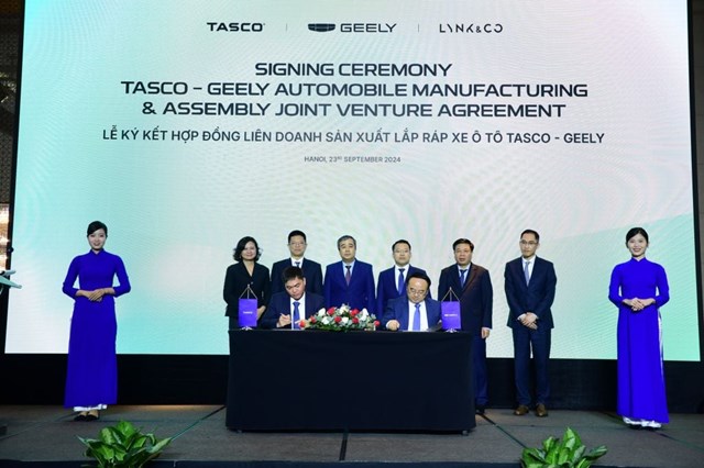 Tasco v&agrave; Geely li&ecirc;n doanh lắp r&aacute;p, ph&acirc;n phối xe tại thị trường Việt Nam