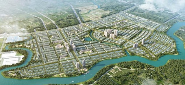 Phối cảnh dự &aacute;n T&amp;T City Millenia Long Hậu (ảnh chụp m&agrave;n h&igrave;nh).