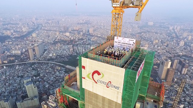 Coteccons tr&uacute;ng thầu ch&iacute;nh to&agrave; nh&agrave; Landmark 81.