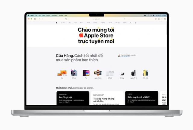 Cửa h&agrave;ng trực tuyến Apple Store ch&iacute;nh thức mở b&aacute;n tại Việt Nam từ 9h s&aacute;ng 18/5 (Ảnh: Apple)