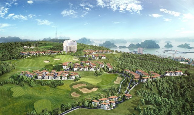 Biệt thự đồi view to&agrave;n cảnh vịnh Hạ Long tại FLC Grand Villa Halong