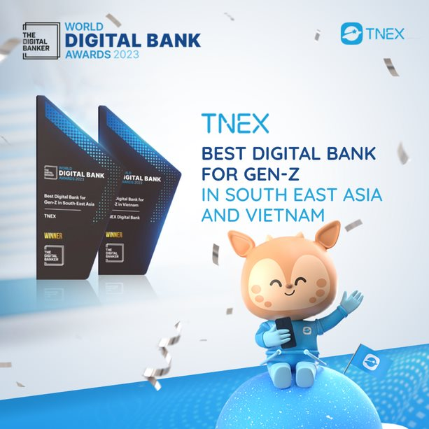 TNEX gi&agrave;nh &ldquo;c&uacute; đ&uacute;p&rdquo; giải thưởng quốc tế World Digital Bank Awards 2023