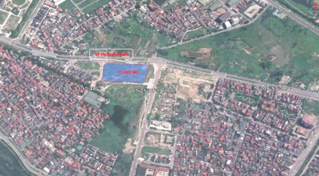 Vị trí dự án Eco Smart City Cổ Linh (Long Biên) do Công ty TNHH Thiên Hương làm chủ đầu tư. Ảnh chụp Googlemap.