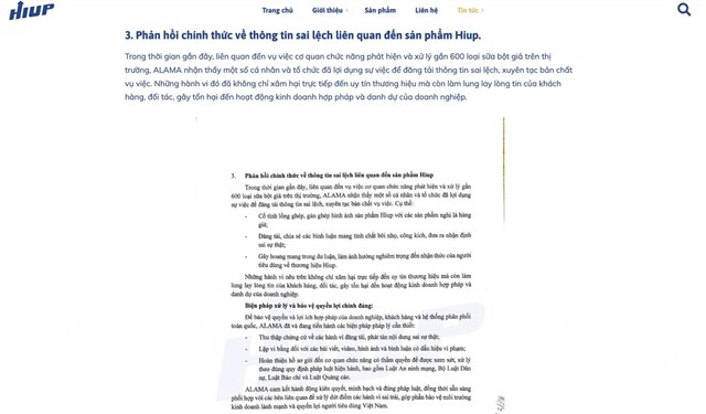 Th&ocirc;ng c&aacute;o "đ&iacute;nh ch&iacute;nh" của C&ocirc;ng ty Alama Việt Nam hồi th&aacute;ng 4&nbsp;