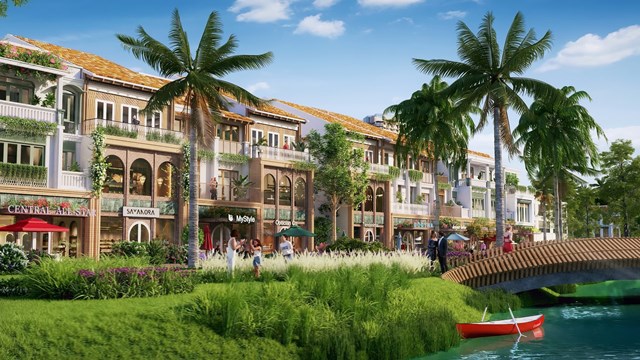 Kh&ocirc;ng gian sống tại Phường Gốm b&ecirc;n cạnh d&ograve;ng s&ocirc;ng Huyền Vũ. Ảnh: Sun Property