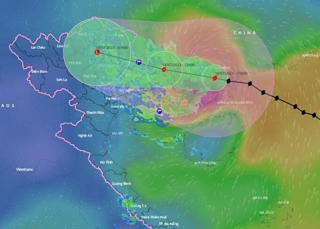 B&atilde;o số 1 đang tiến về v&ugrave;ng biển Quảng Ninh.