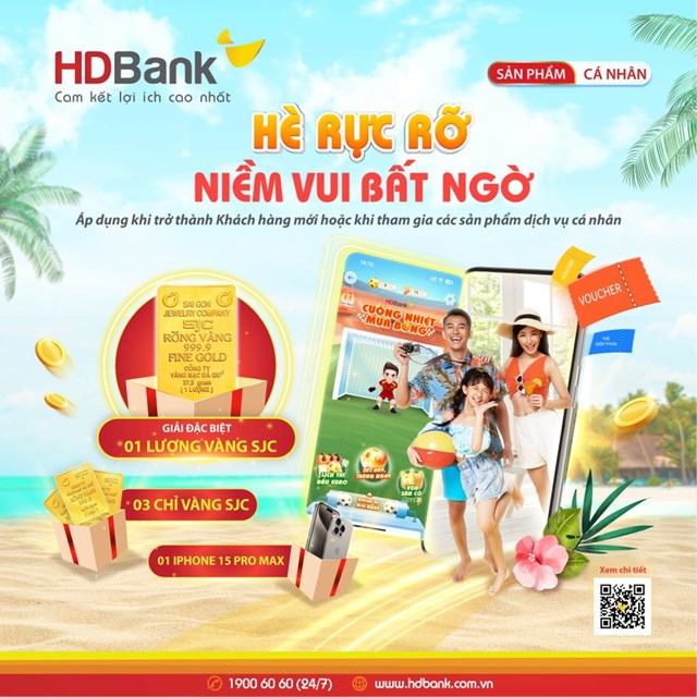 HDBank thưởng v&#224;ng SJC cho kh&#225;ch h&#224;ng sử dụng dịch vụ - Ảnh 1