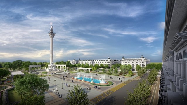 Đại quảng trường Danko Square rộng 22.000m2 l&agrave; điểm nhấn cảnh quan nổi bật trong hệ thống 108+ tiện &iacute;ch tại Danko Riverside.