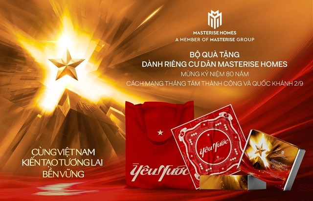 Qu&agrave; tặng &ldquo;Y&ecirc;u nước&rdquo; bao gồm cờ Tổ quốc lớn, cờ cầm tay, t&uacute;i tote v&agrave; khăn bandana, được Masterise Group chu đ&aacute;o chuẩn bị nhằm &ldquo;tiếp sức&rdquo; cộng đồng cư d&acirc;n hưởng ứng &ldquo;Concert Quốc gia&rdquo; mọi l&uacute;c, mọi nơi trong dịp trọng đại của d&acirc;n tộc