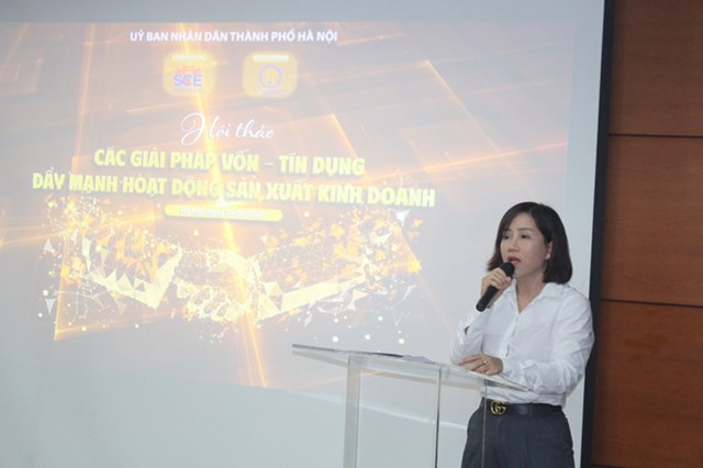 Ph&oacute; Gi&aacute;m đốc Trung t&acirc;m Hỗ trợ Doanh nghiệp H&agrave; Nội Đặng Thị Hương.