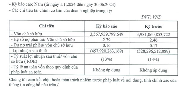 Kết quả hoạt động kinh doanh 6 th&aacute;ng đầu năm 2024.