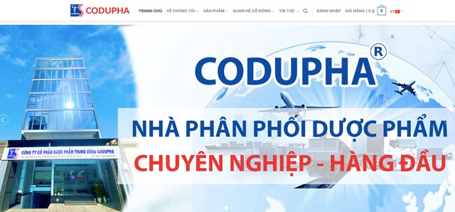 Theo giới thiệu tr&ecirc;n website,&nbsp;Dược phẩm Trung ương Codupha l&agrave; nh&agrave; ph&acirc;n phối dược phẩm chuy&ecirc;n nghiệp- h&agrave;ng đầu