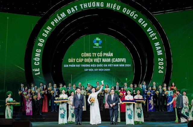 Kỳ thứ 9 li&ecirc;n tiếp, CADIVI vinh dự l&agrave; Thương hiệu quốc gia.