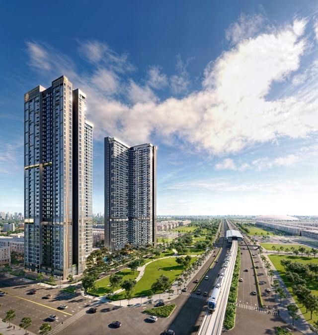 Những h&igrave;nh ảnh đầu ti&ecirc;n về dự &aacute;n Masteri Grand Avenue tại Vinhomes Global Gate. &nbsp;