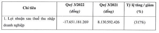 Lợi nhuận sau thuế của Danameco lỗ nặng.&nbsp;