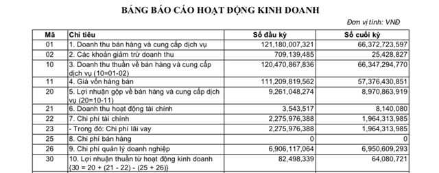 B&aacute;o c&aacute;o kết quả hoạt động kinh doanh của&nbsp;C&ocirc;ng ty cổ phần Đầu tư v&agrave; x&acirc;y dựng Ho&agrave;ng Tiến Ph&aacute;t