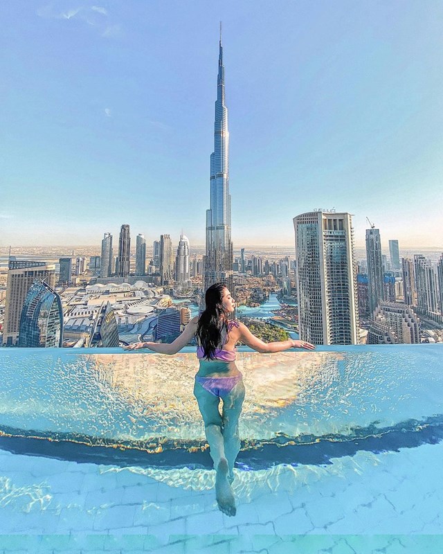 Address Sky View - Dubai. Ảnh: @trangego.