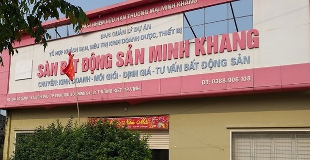 C&ocirc;ng ty TNHH Thương mại Minh Khang - Doanh nghiệp nợ thuế lớn nhất tỉnh Nghệ An.