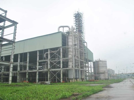 Dự án sản xuất nhiên liệu sinh học Phú Thọ đang bị dừng thi công do chi phí tăng cao và thiếu vốn. Ảnh: TP