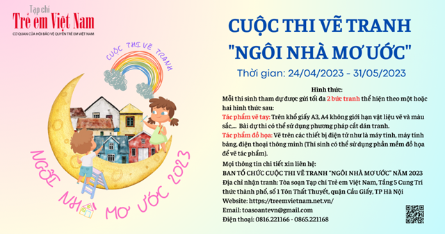 Tạp ch&#237; Trẻ em Việt Nam ph&#225;t động cuộc thi vẽ tranh “Ng&#244;i nh&#224; mơ ước” năm 2023 - Ảnh 1