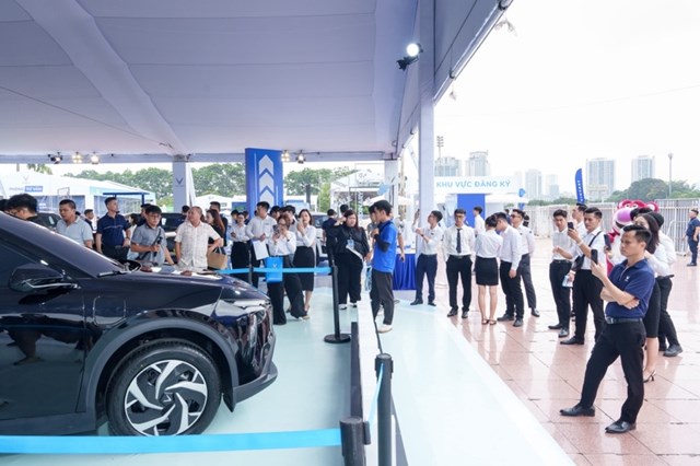 VinFast Limo Green khiến kh&#225;ch Việt m&#234; mẩn tại sự kiện “Thu xăng - Đổi điện” - Ảnh 2