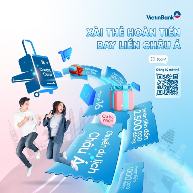 Ho&#224;n tiền l&#234;n đến 2.500.000 VND d&#224;nh cho chủ thẻ T&#237;n dụng Quốc tế VietinBank - Ảnh 1