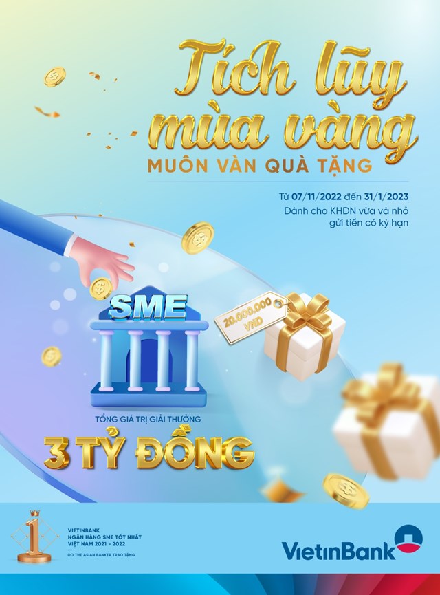 3 tỷ đồng d&#224;nh tặng doanh nghiệp SME gửi tiền tại VietinBank - Ảnh 1